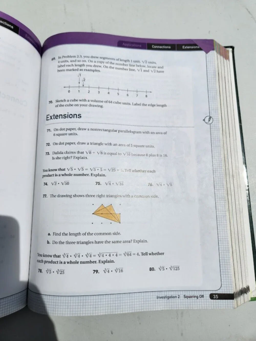 Connected Mathematics 3 Grade 8 CMP3 8th Grade Textbook Book Hardcover Pearson /